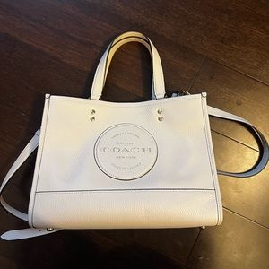 White Leather Coach Bag